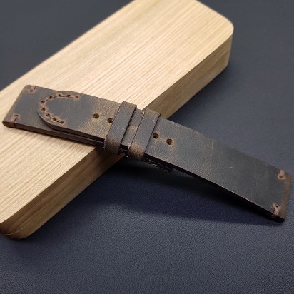 Ремешок из кожи с пулл-ап эффектом от RemenMaster для часов 20 мм артикул M295-20-18