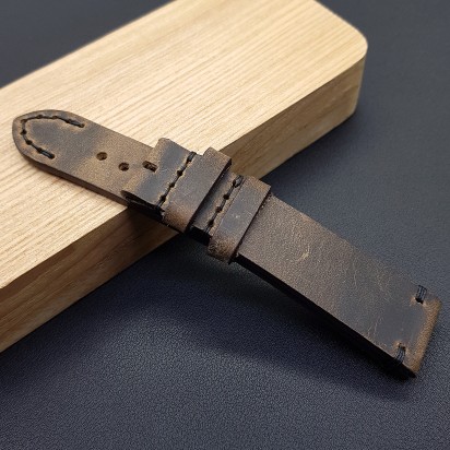 Ремешок из кожи с пулл-ап эффектом от RemenMaster для часов 20 мм артикул M297-20-18