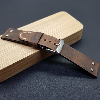 Ремешок из кожи с пулл-ап эффектом от RemenMaster для часов 22 мм артикул M299-22-20