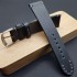 Ремешок ручной работы из кожи темно-серого цвета от REMENMASTER для часов 24 мм артикул M146-24-22