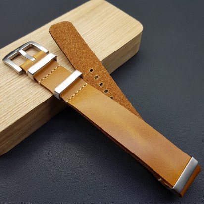 Сплошной ремешок из натуральной кожи для часов с размером креплений 20 мм артикул LSR005-20-20